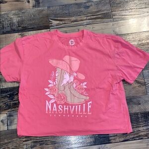 Pacsun Social Culture Nashville pink cotton crop top size Large